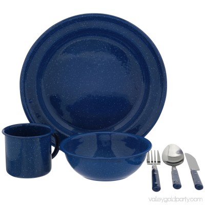 Ozark Trail 24-Piece Dinnerware Set, Blue 552161025